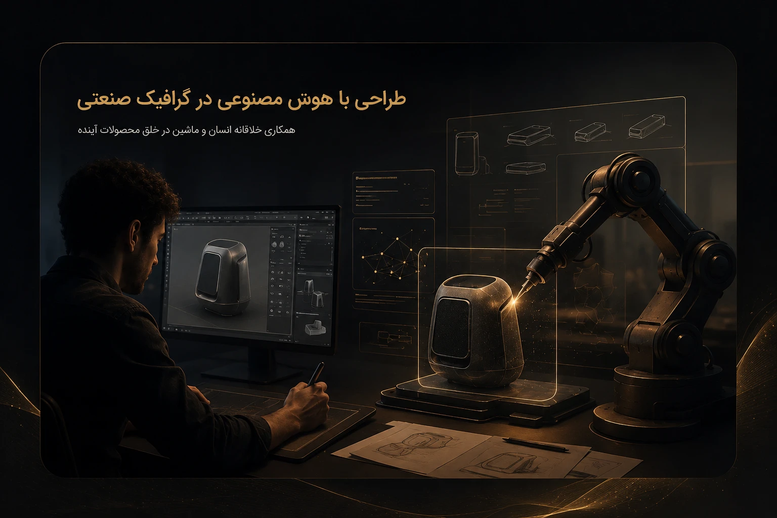 طراحی با هوش مصنوعی در گرافیک صنعتی